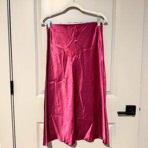 Aritzia Babaton Slip Satin Midi Skirt